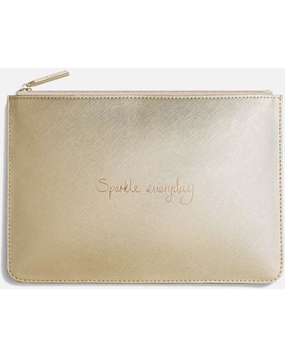 Katie Loxton Sparkle Everyday Faux Leather Pouch - Natural