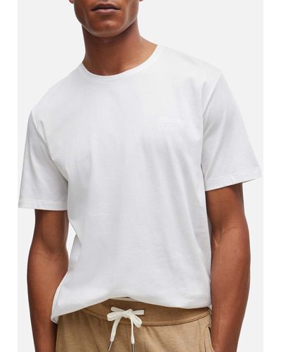 BOSS Mix & Match Stretch Cotton-jersey T-shirt - White