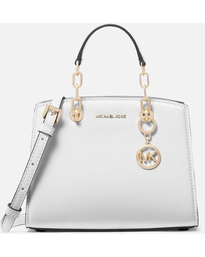 MICHAEL Michael Kors Cynthia Xs Split Leather Crossbody Bag - White