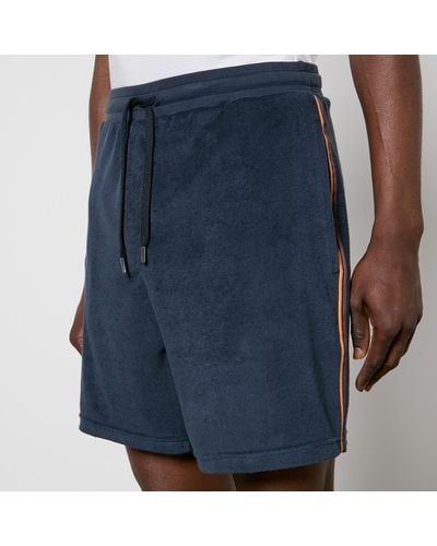 Paul Smith Ps Cotton-blend Terry Shorts - Blue