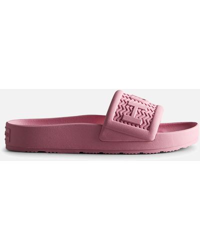 HUNTER Bloom Rubber Sandals - Pink