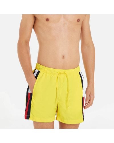 Tommy Hilfiger Sf Drawstring Nylon Swimming Shorts - Yellow