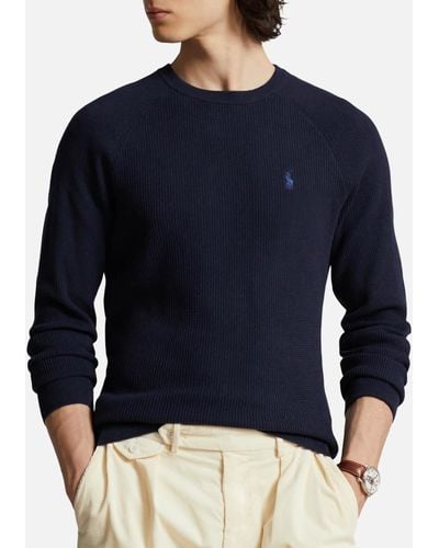 Polo Ralph Lauren Embroidered Logo Sweater - Blue