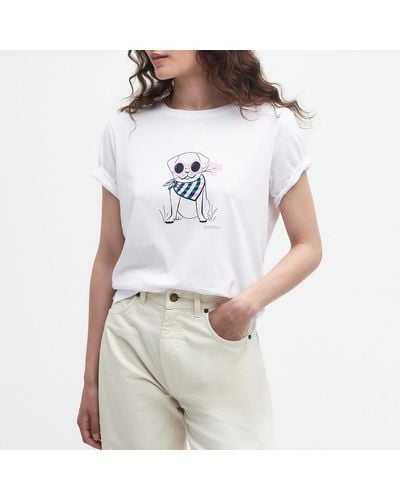Barbour Honeywell Cotton-jersey T-shirt - White