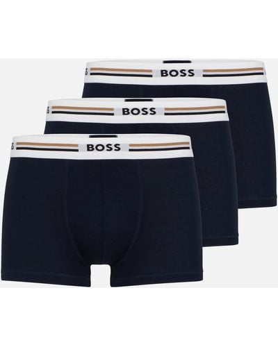 BOSS Revive Three-Pack Jersey Boxer Shorts - Blau