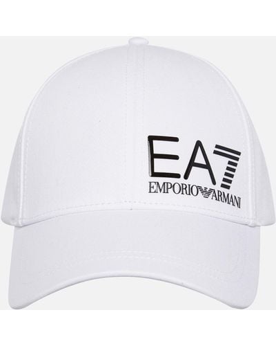 EA7 Core Cotton-canvas Cap - White