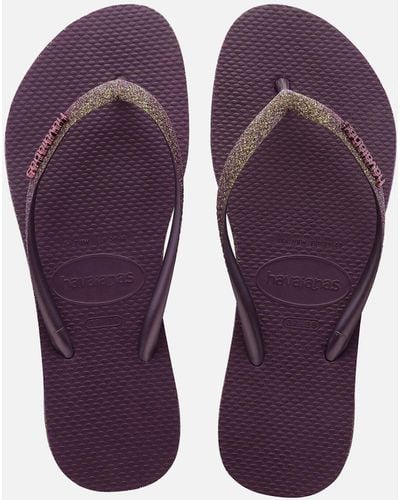Havaianas Slim Sparkle Ii Flip Flops - Purple