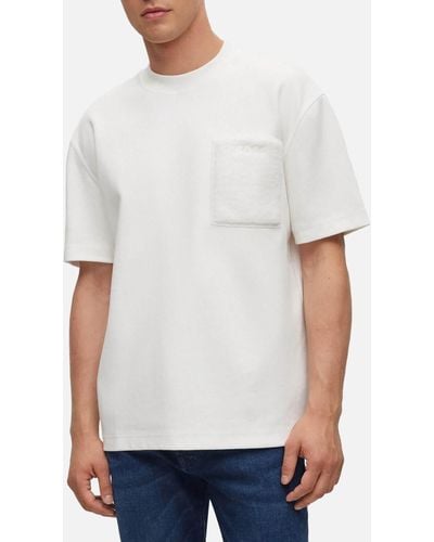 BOSS Teeteddy Cotton-Blend T-Shirt - Weiß