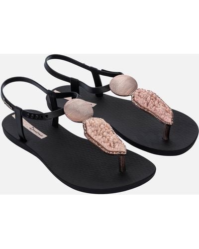 Ipanema Elegant Crystal Sandals - Black