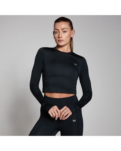 Mp Training Body Fit Long Sleeve Crop T-shirt - Black