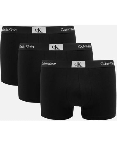 Calvin Klein Three-pack Cotton Trunks - Black