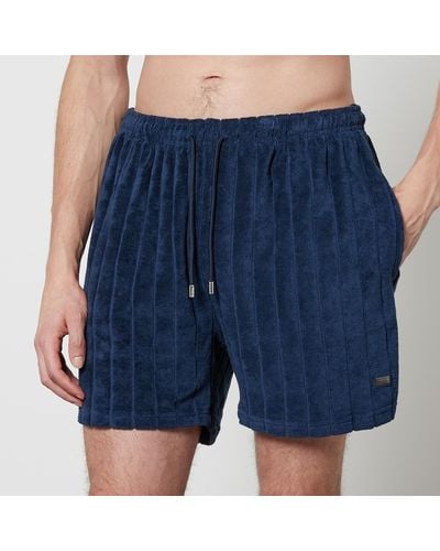 BOSS Terry Flannel Shorts - Blue
