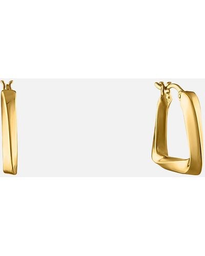 OMA THE LABEL The Smil 18 Karat Gold Plated Hoop Earrings - Metallic
