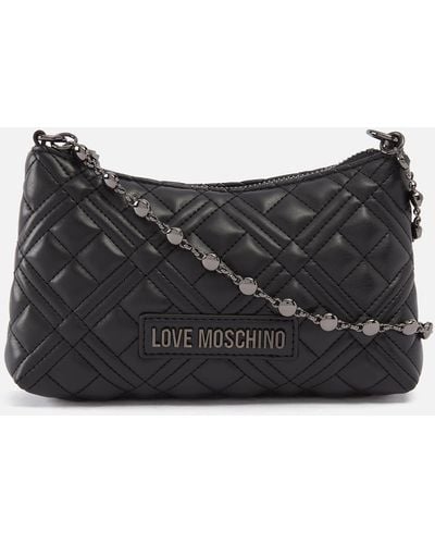 Love Moschino Borsa Quilted Faux Leather Shoulder Bag - Black