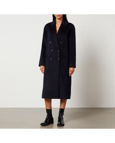 MAX&Co. Elemento Brushed Felt Coat - Schwarz