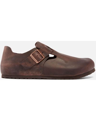 Birkenstock London Leather Shoes - Brown