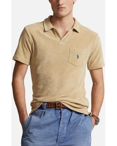 Polo Ralph Lauren Cotton-blend Polo Shirt - Natural