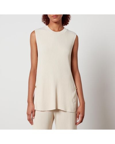 Barbour Anderson Ribbed Knit Top - White