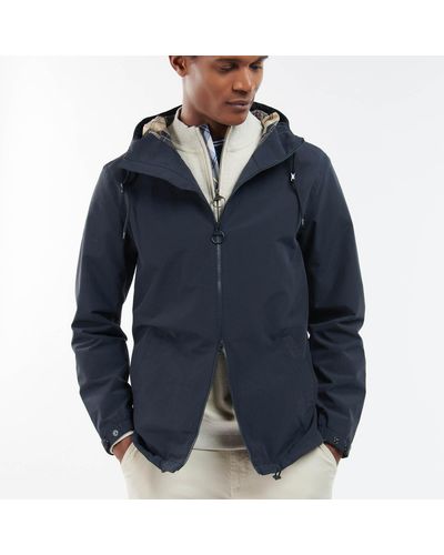 Barbour Dillon Twill Hooded Jacket - Blue