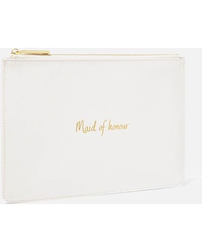 Katie Loxton Perfect Faux Leather Pouch - White