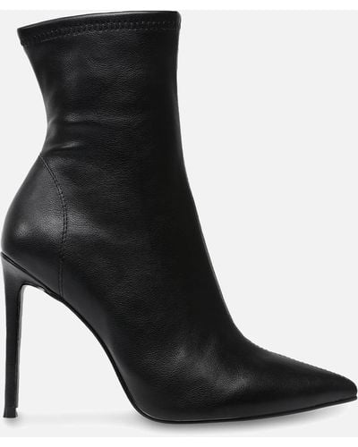 Steve Madden Vanya Faux Leather Heeled Boots - Schwarz