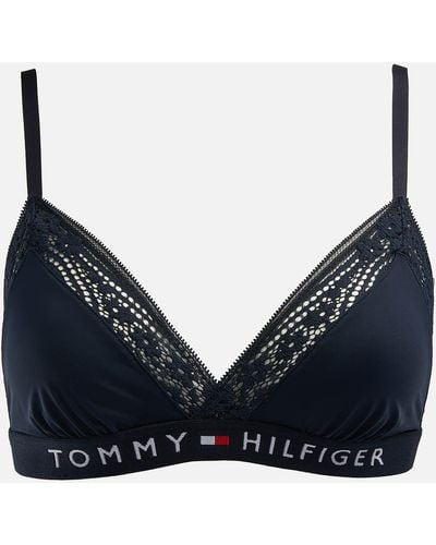 Tommy Hilfiger Unlined Lace Triangle - Blue