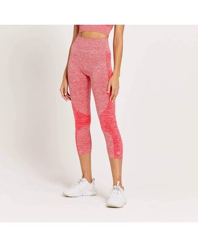 Mp Curve High Waisted 3/4 Leggings - Red