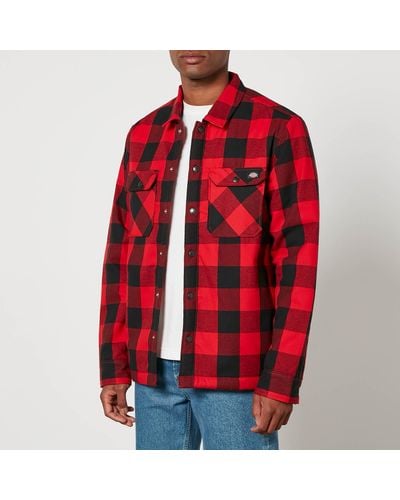 Dickies Sacramento Checked Cotton-flannel Overshirt - Red