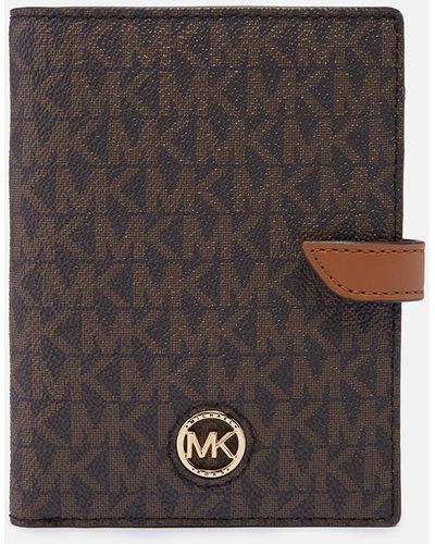 MICHAEL Michael Kors Heritage Medium Passport Wallet - Brown