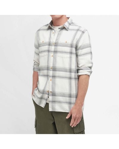 Barbour Dartmouth Brushed Cotton Shirt - Gray