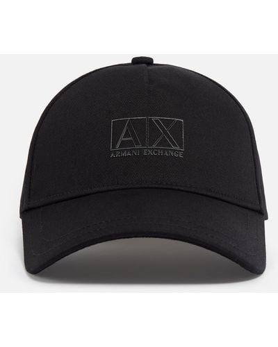 Armani Exchange Organic Cotton Logo Cap - Black