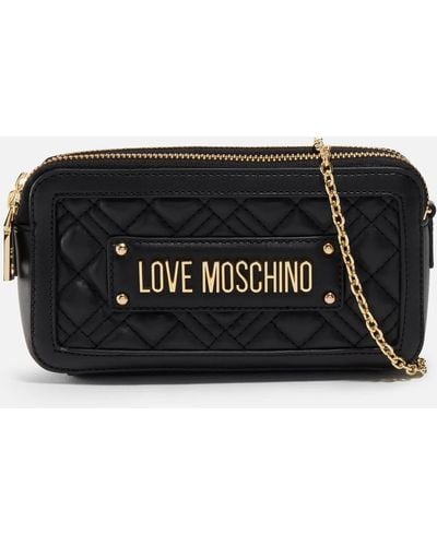 Love Moschino Portafoglio Quilted Faux Leather Wallet - Schwarz