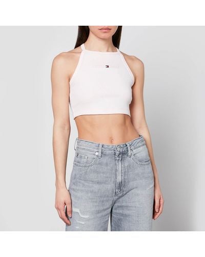 Tommy Hilfiger Cropped Tank Top - Blue