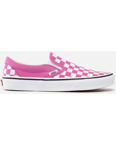 Vans Checkerboard Classic Slip-on Sneakers - Pink