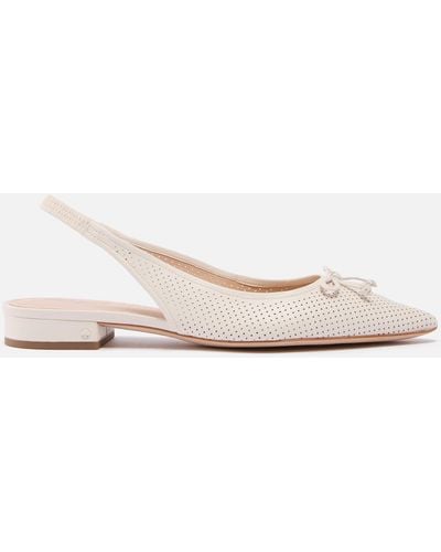 Kate Spade New York Veronica Nappa Leather Flat Shoes - Natural