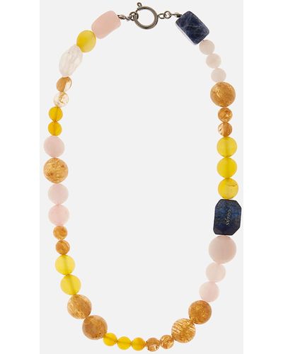 Nunoo Happy Yellow Crystal Necklace - Blue