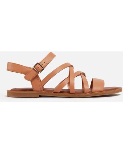 TOMS Sephina Leather Sandals - Brown