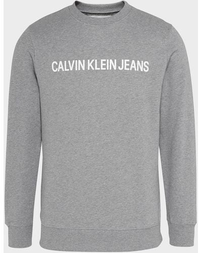 Calvin Klein Logo Sweatshirt - Gray