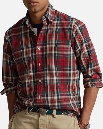 Polo Ralph Lauren Checked-Oxford Cotton Shirt - Red