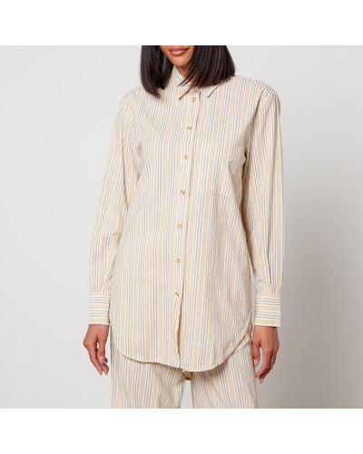 ALIGNE Faria Striped Organic Cotton-poplin Shirt - Natural