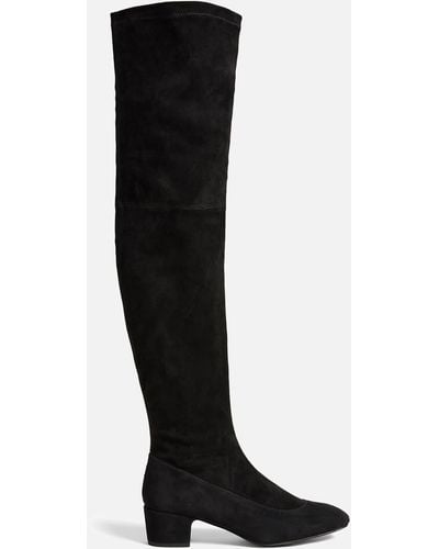 Ted Baker Ayannah Suede Knee High Boots - Black