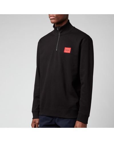 HUGO Durty Quarter Zip Sweatshirt - Black