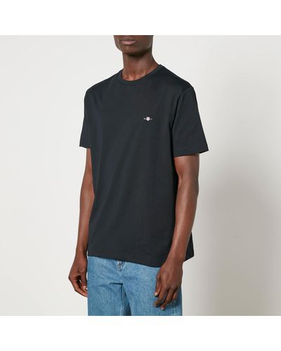 GANT Shield Cotton-jersey T-shirt - Black