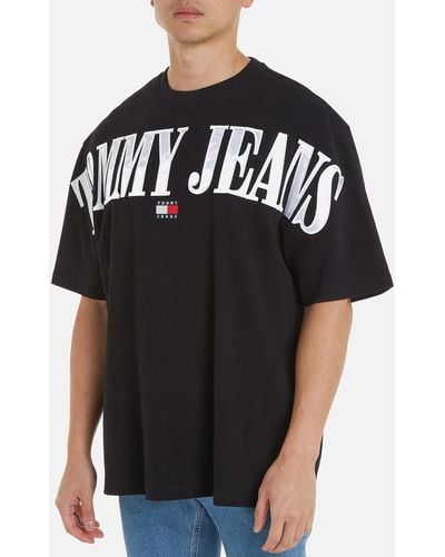 Tommy Hilfiger Oversized Cotton Badge T-shirt - Black
