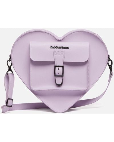 Dr. Martens Heart Coated Leather Crossbody Bag - Purple