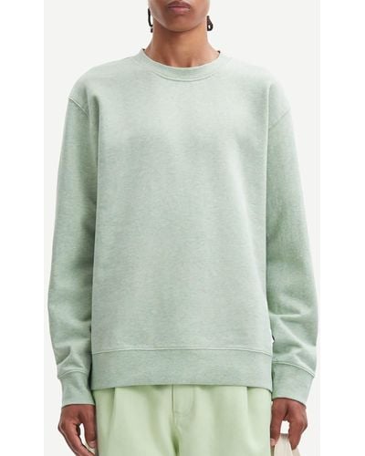 Samsøe & Samsøe Gustav Organic-Cotton Jersey Sweatshirt - Green