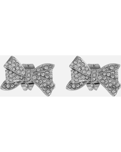 Ted Baker Barseta Silver-plated Bow Stud Earrings - Gray