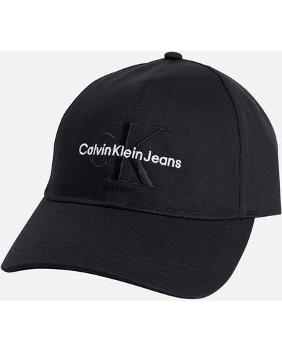 Calvin Klein Logo-embroidered Cotton-twill Baseball Cap - Blue