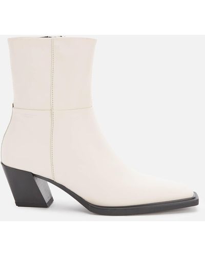 Vagabond Shoemakers Alina Leather Heeled Boots - White