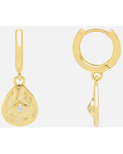 Estella Bartlett Gold-plated And Cubic Zirconia Hoop Earrings - Metallic